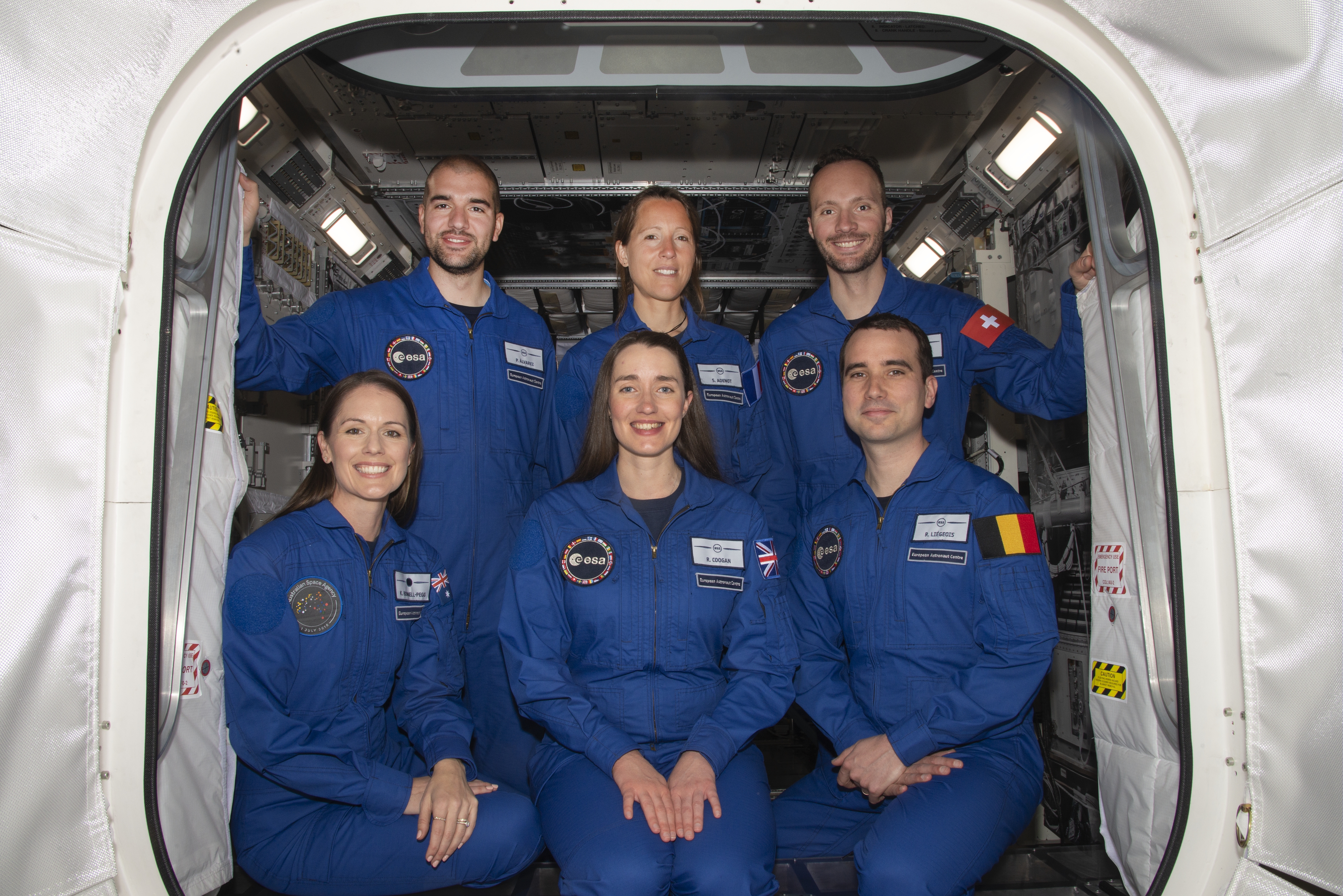 New European astronaut candidates and Australian astronaut candidate Katherine Bennell-Pegg