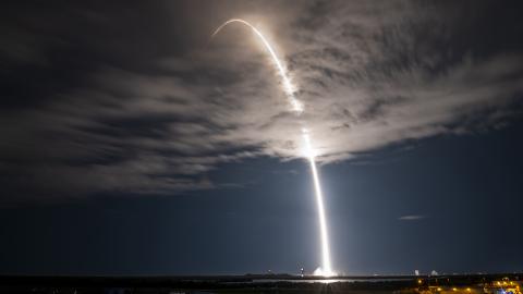 Falcon 9 launches with 22 satellites on 20 September 2023 from Florida